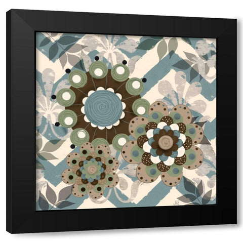 Chambray Rosettes and Finials I Black Modern Wood Framed Art Print with Double Matting by Reynolds, Jade