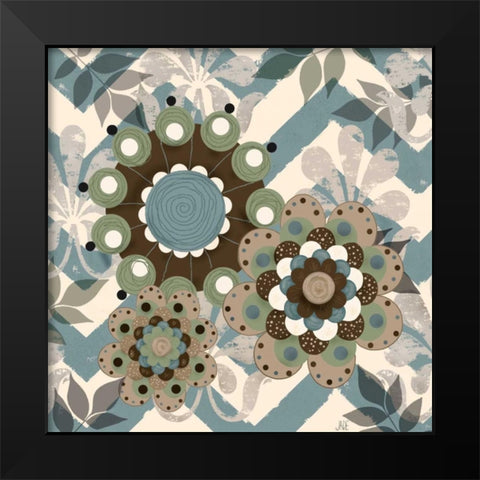 Chambray Rosettes and Finials I Black Modern Wood Framed Art Print by Reynolds, Jade