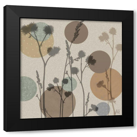 Polka-Dot Wildflowers I Black Modern Wood Framed Art Print with Double Matting by Reynolds, Jade