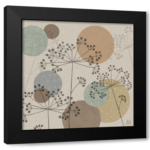 Polka-Dot Wildflowers II Black Modern Wood Framed Art Print by Reynolds, Jade