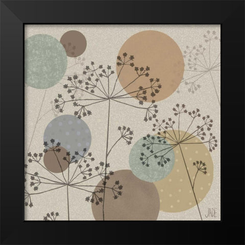 Polka-Dot Wildflowers II Black Modern Wood Framed Art Print by Reynolds, Jade
