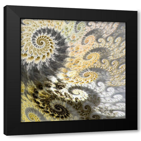 Fibonacci Tiles II Black Modern Wood Framed Art Print with Double Matting by Burghardt, James