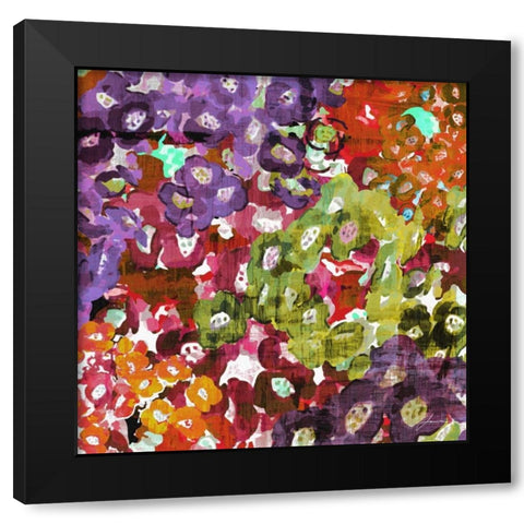 Floral Barrage I Black Modern Wood Framed Art Print by Burghardt, James