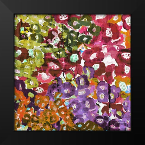 Floral Barrage II Black Modern Wood Framed Art Print by Burghardt, James