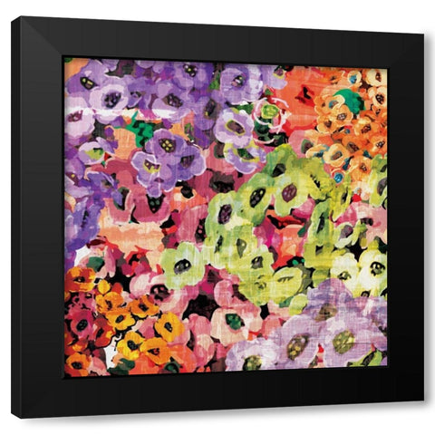 Floral Barrage III Black Modern Wood Framed Art Print by Burghardt, James