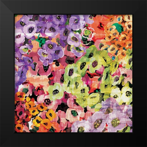 Floral Barrage III Black Modern Wood Framed Art Print by Burghardt, James