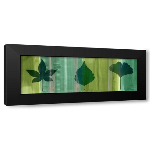 Silver Leaf Panel I Black Modern Wood Framed Art Print with Double Matting by Burghardt, James