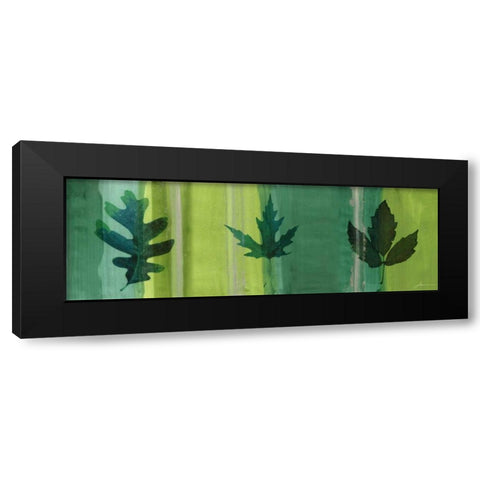 Silver Leaf Panel II Black Modern Wood Framed Art Print by Burghardt, James