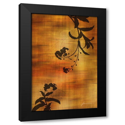 Sepia Floral I Black Modern Wood Framed Art Print by Burghardt, James