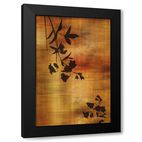 Sepia Floral II Black Modern Wood Framed Art Print by Burghardt, James