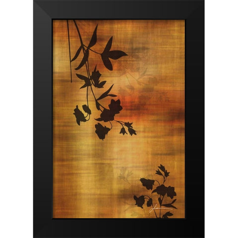 Sepia Floral II Black Modern Wood Framed Art Print by Burghardt, James