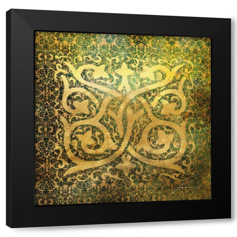 Antiquity Tiles I Black Modern Wood Framed Art Print with Double Matting by Burghardt, James