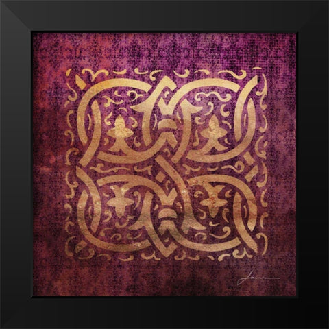 Antiquity Tiles II Black Modern Wood Framed Art Print by Burghardt, James