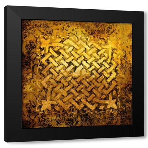 Antiquity Tiles V Black Modern Wood Framed Art Print by Burghardt, James