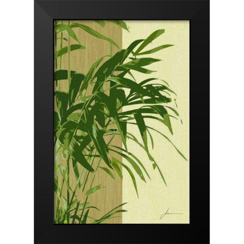 Painted Contrast Leaves I Black Modern Wood Framed Art Print by Burghardt, James
