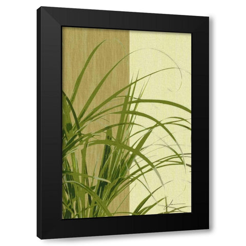 Painted Contrast Leaves III Black Modern Wood Framed Art Print by Burghardt, James
