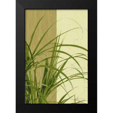 Painted Contrast Leaves III Black Modern Wood Framed Art Print by Burghardt, James