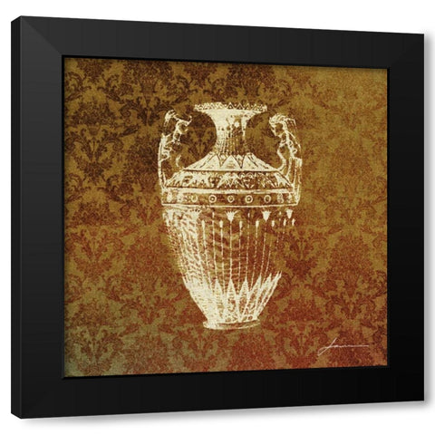 Patterned Bottles II Black Modern Wood Framed Art Print with Double Matting by Burghardt, James