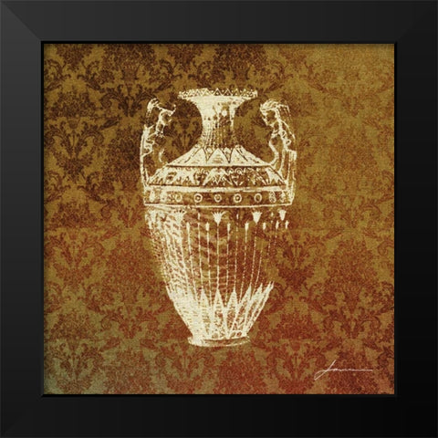 Patterned Bottles II Black Modern Wood Framed Art Print by Burghardt, James