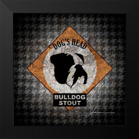 Hounds Tooth I Black Modern Wood Framed Art Print by Burghardt, James