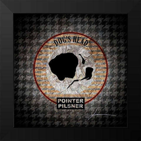 Hounds Tooth III Black Modern Wood Framed Art Print by Burghardt, James