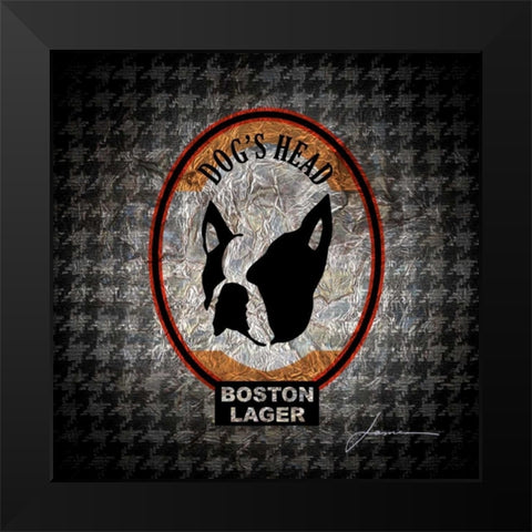 Hounds Tooth IV Black Modern Wood Framed Art Print by Burghardt, James