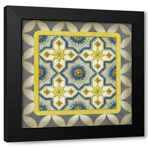 Classic Tile I Black Modern Wood Framed Art Print by Vision Studio