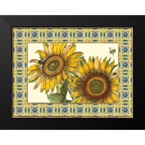 Classical Sunflower II Black Modern Wood Framed Art Print by Vision Studio