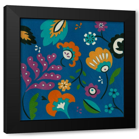 Calliope II Black Modern Wood Framed Art Print with Double Matting by Zarris, Chariklia