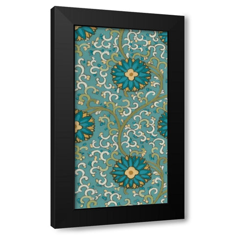 Cottage Panels II Black Modern Wood Framed Art Print by Vess, June Erica