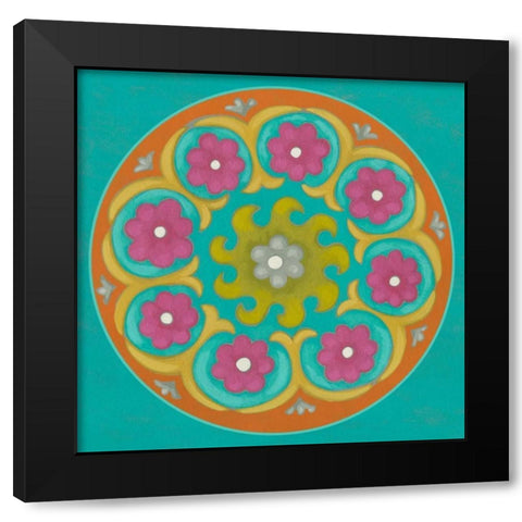 Celebration Suzani II Black Modern Wood Framed Art Print by Zarris, Chariklia