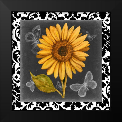 Ornate Sunflowers I Black Modern Wood Framed Art Print by Harper, Ethan