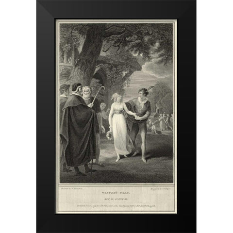 Winters Tale Black Modern Wood Framed Art Print by Unknown