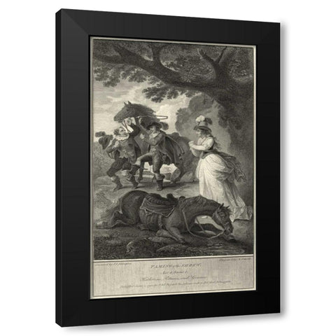Taming of the Shrew Black Modern Wood Framed Art Print with Double Matting by Unknown