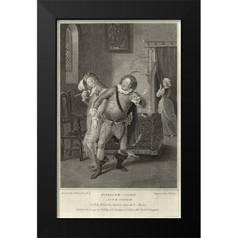 Twelth Night Black Modern Wood Framed Art Print by Unknown