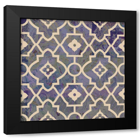Morocco Tile IV Black Modern Wood Framed Art Print with Double Matting by Mountain, Ricki