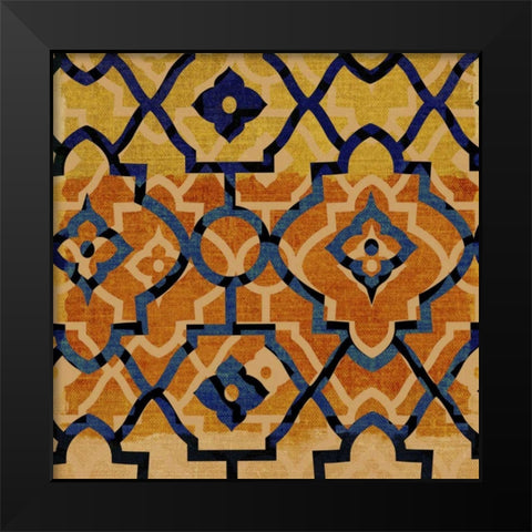 Morocco Tile V Black Modern Wood Framed Art Print by Mountain, Ricki