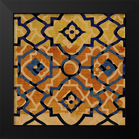Morocco Tile VI Black Modern Wood Framed Art Print by Mountain, Ricki