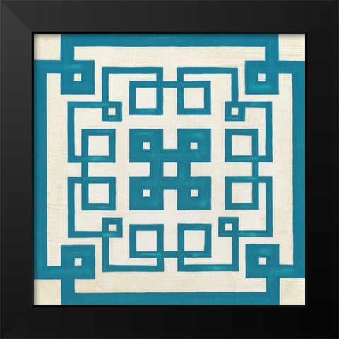 Maze Motif VIII Black Modern Wood Framed Art Print by Vess, June Erica