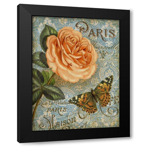 Memories of Paris I Black Modern Wood Framed Art Print by White, Abby