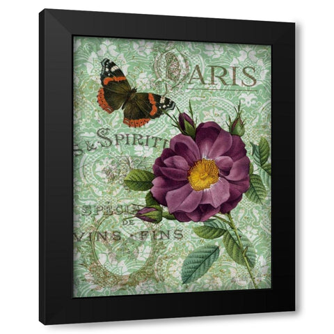 Memories of Paris II Black Modern Wood Framed Art Print with Double Matting by White, Abby
