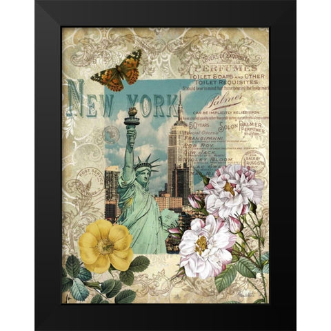 Eternal New York Black Modern Wood Framed Art Print by White, Abby