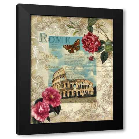 Eternal Rome Black Modern Wood Framed Art Print by White, Abby