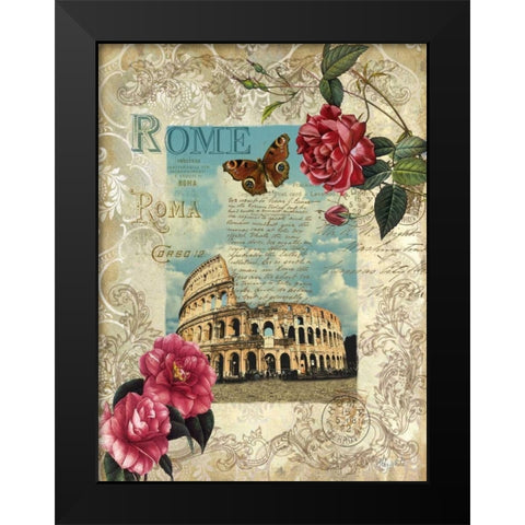 Eternal Rome Black Modern Wood Framed Art Print by White, Abby
