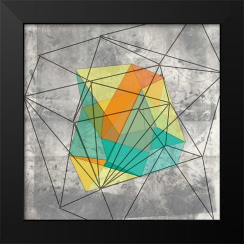 Geomolecule I Black Modern Wood Framed Art Print by Goldberger, Jennifer