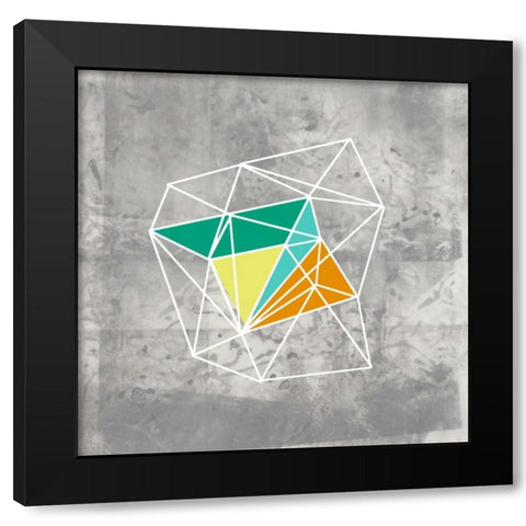 Geomolecule III Black Modern Wood Framed Art Print by Goldberger, Jennifer