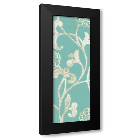 2-Up Teal Vine I Black Modern Wood Framed Art Print by Wyatt Jr., Norman