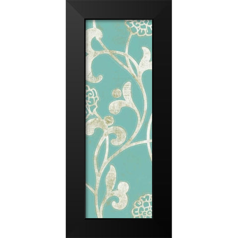 2-Up Teal Vine I Black Modern Wood Framed Art Print by Wyatt Jr., Norman