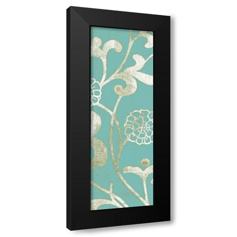 2-Up Teal Vine II Black Modern Wood Framed Art Print by Wyatt Jr., Norman