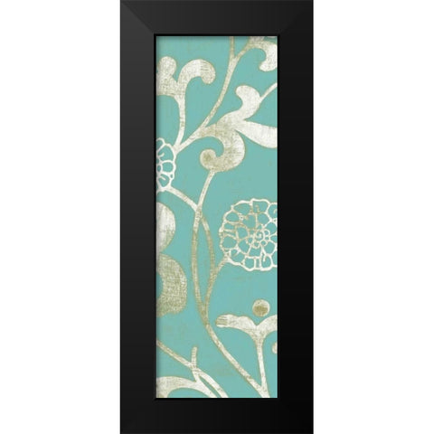 2-Up Teal Vine II Black Modern Wood Framed Art Print by Wyatt Jr., Norman